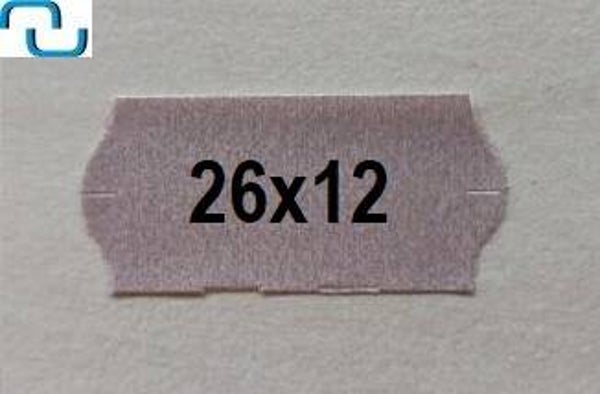Prijsetiketten 26x12 mm, bruin, permanent