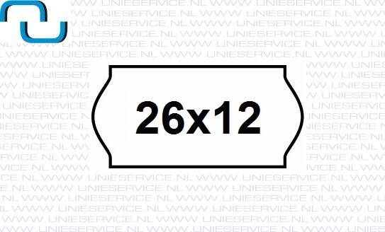 prijsetiketten 26x12 mm unieservice bv