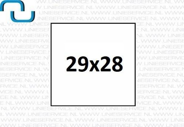 Prijsetiketten 29x28 mm, wit, afneembaar