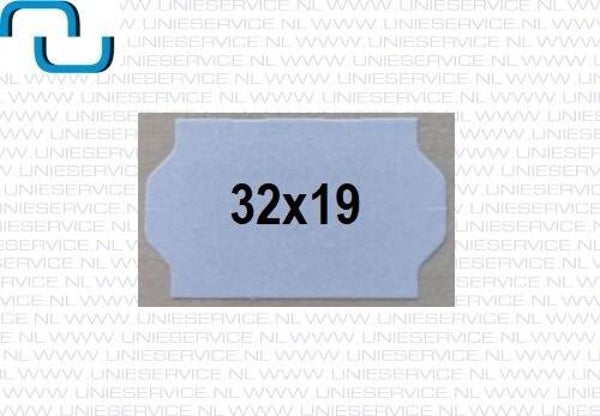 Prijsetiketten 32x19 mm, wit, afneembaar
