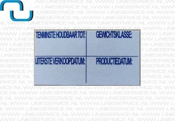 Prijsetiketten 37x19 mm, bedrukt , voorbeelden