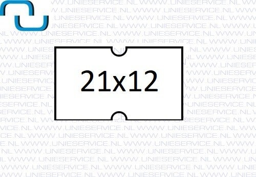 Prijsetiketten 21x12 mm, wit, permanent