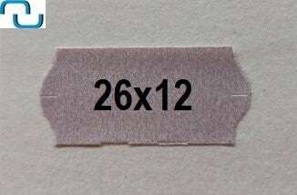 Prijsetiketten 26x12 mm, bruin, permanent