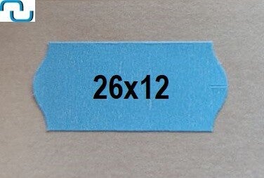 Prijsetiketten 26x12 mm, blauw, afneembaar