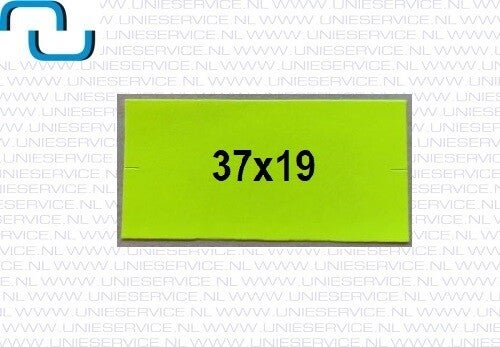 Prijsetiketten 37x19 mm, fluor geel, permanent