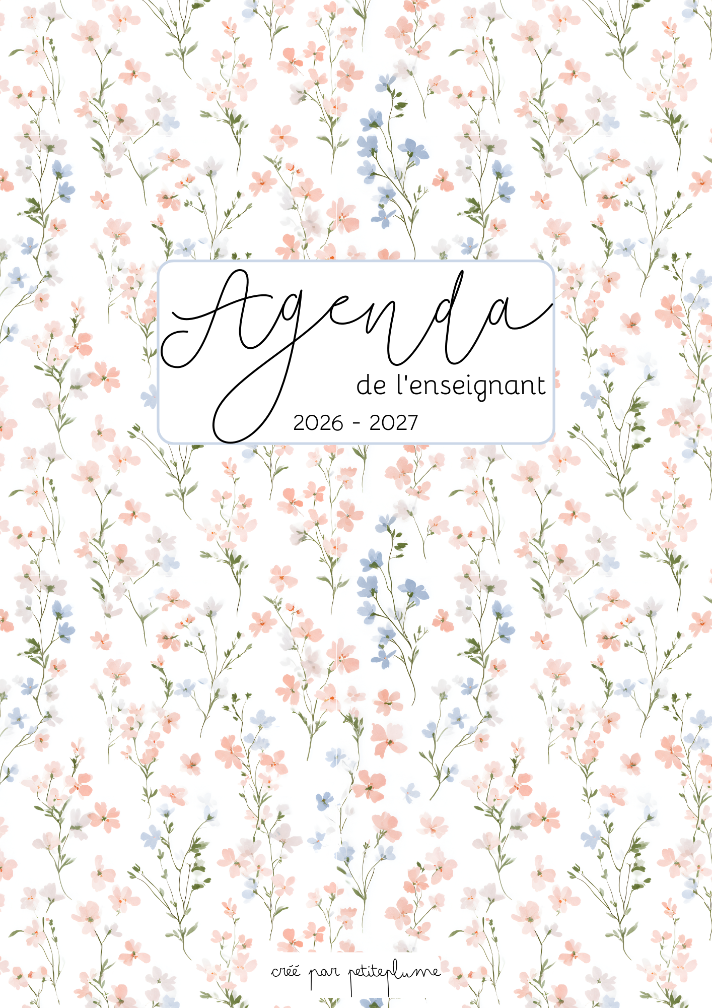 Agenda enseignants 2026-2027 – Version numérique PDF - Flora