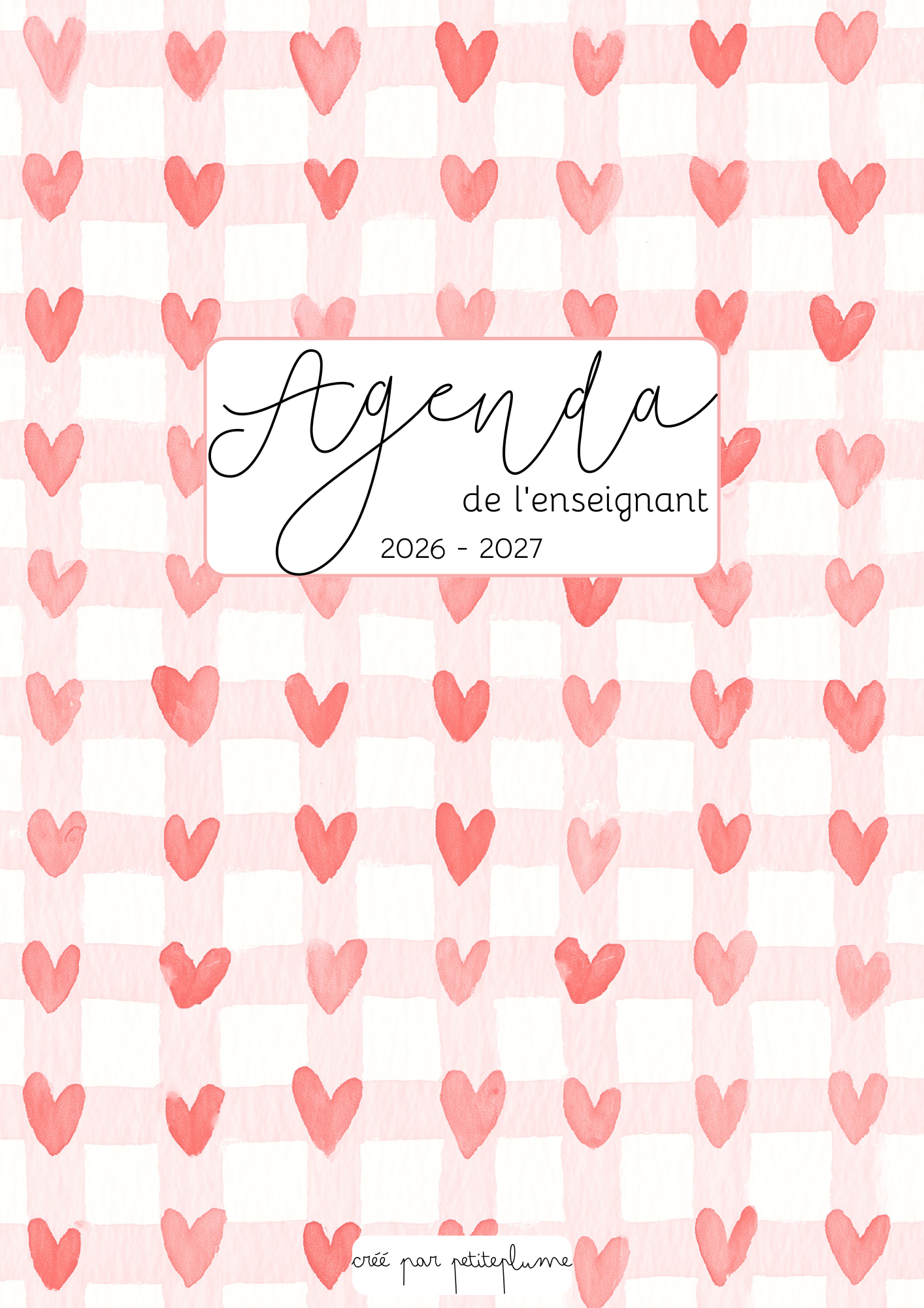 Agenda enseignants 2026-2027 – Version numérique PDF - Lovely