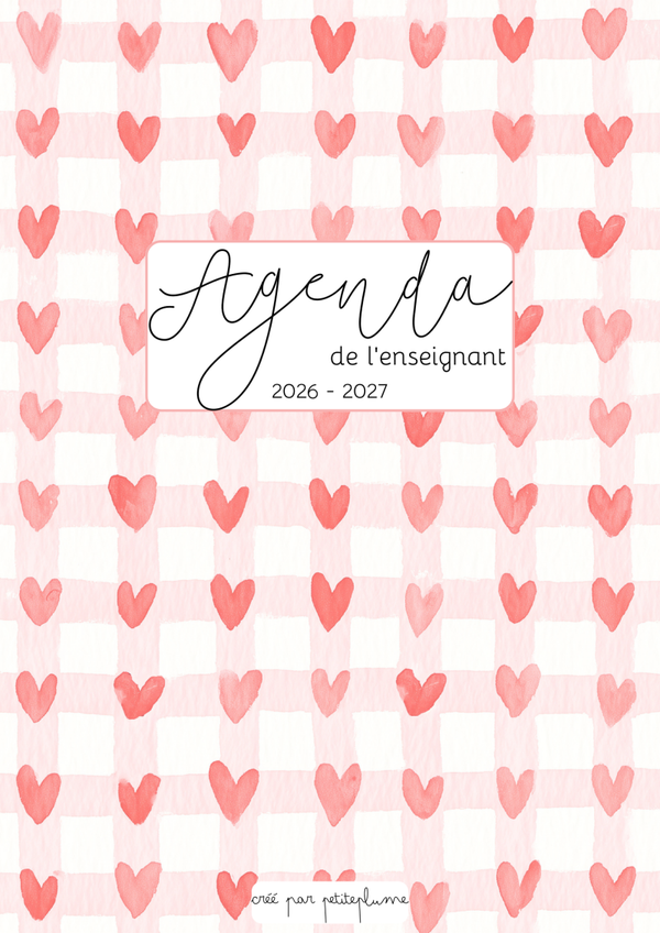 Agenda enseignants 2026-2027 – Version numérique PDF - Lovely