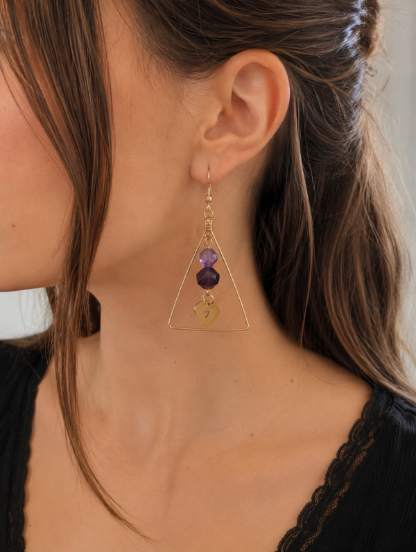 Boucles d'oreilles en améthyste