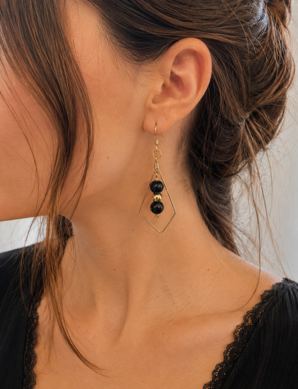 Boucles d'oreilles en tourmaline