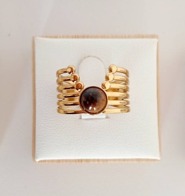 Bague Léona- Oeil de tigre