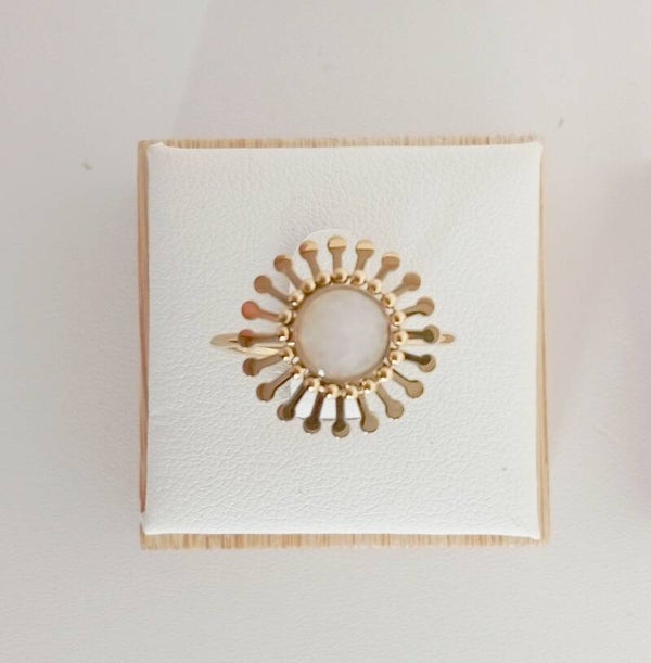 Bague Marion - Jade Blanc