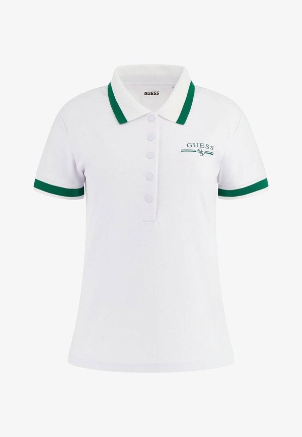 Guess polo shirt dames wit/ groen