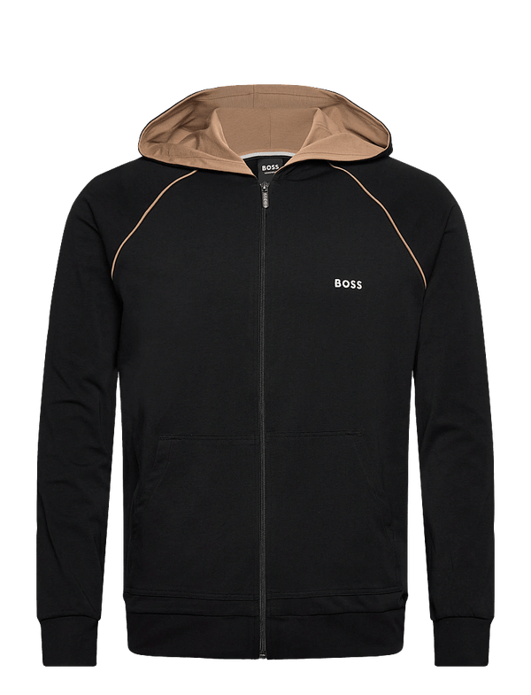 BOSS Mix&Match Heren  Hoodie maat L zwart met beige