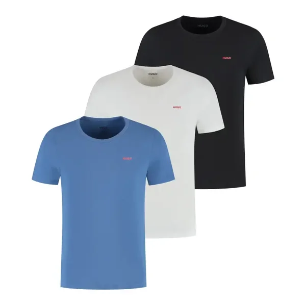 Hugo Boss Cotton Jersey Crew Shirt heren (3-pack) maat M