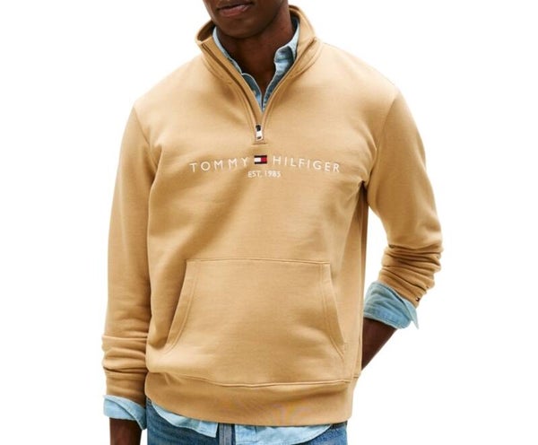 Tommy Hilfiger Logo Mock Neck Sweater Heren maat L