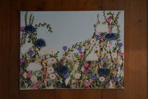 Bloementuin blauw