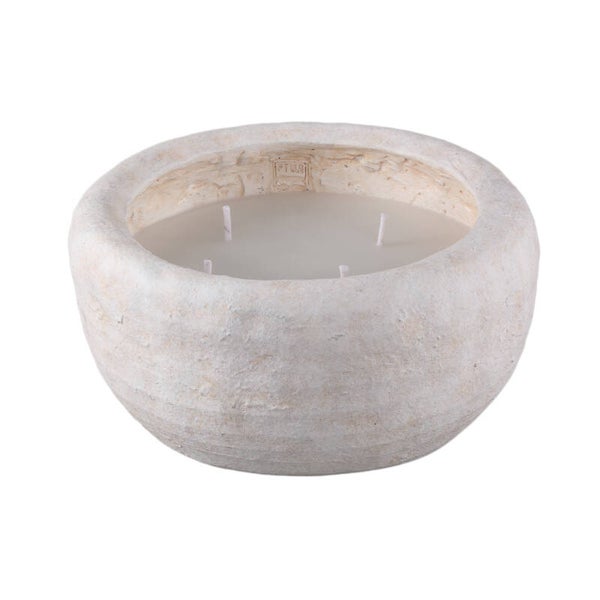 White cement outdoor candle XL