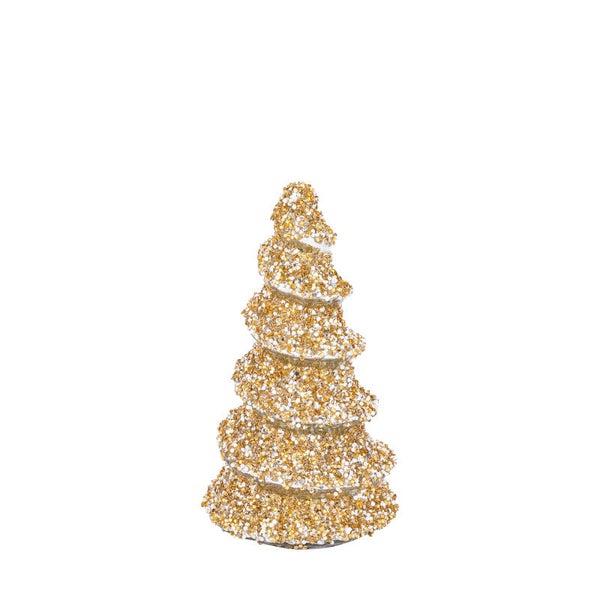 Kerstboom goud glitter M