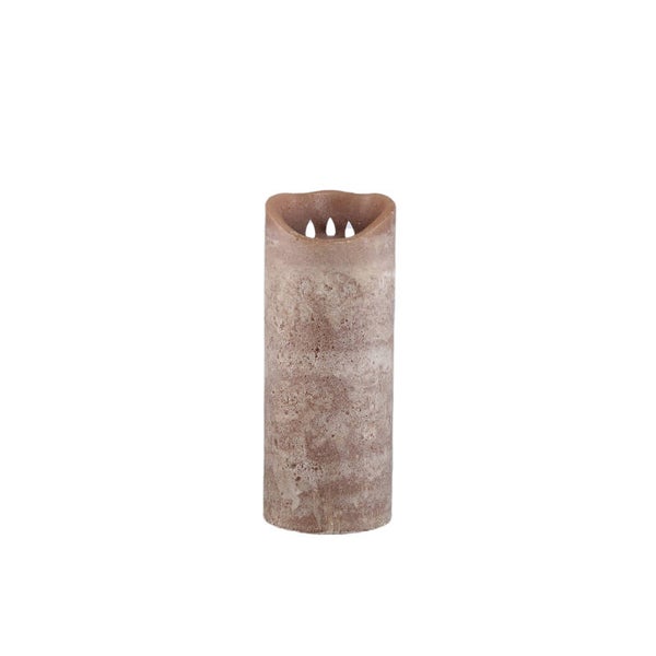 Led kaars PTMD Bruin M