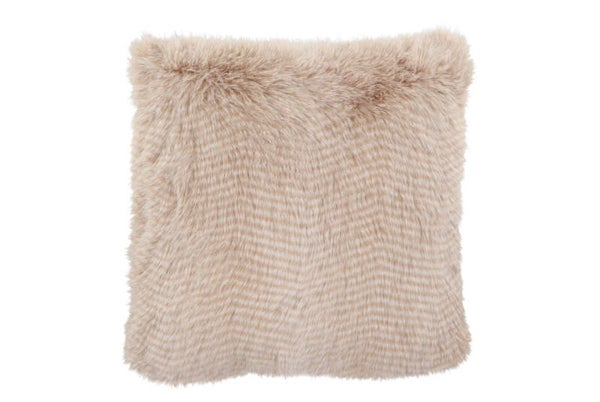 kussen fur beige