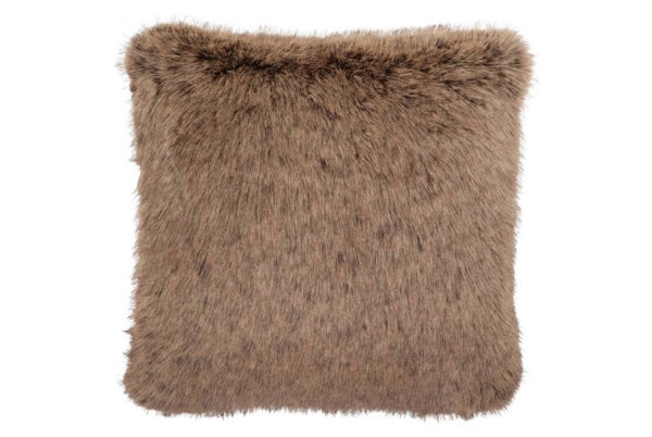 kussen fur bruin