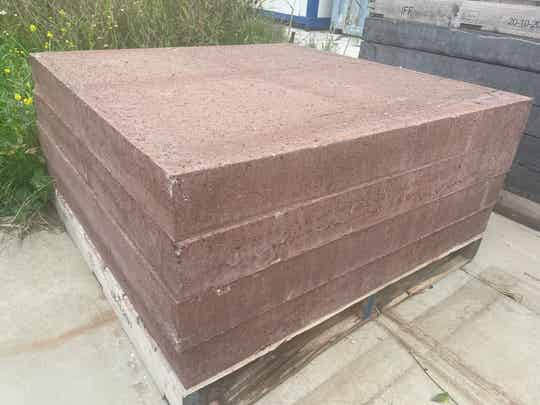 3 stuks Schellevis tegels Roodbruin 120x120x12 RESTPARTIJ Gehele partij/ pallet voor: