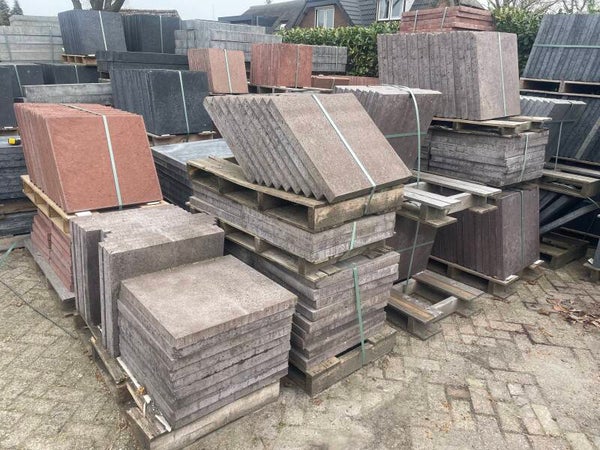 132 stuks Oud Hollandse tegels 60x60x5 Taupe RESTPARTIJ Gehele partij voor: