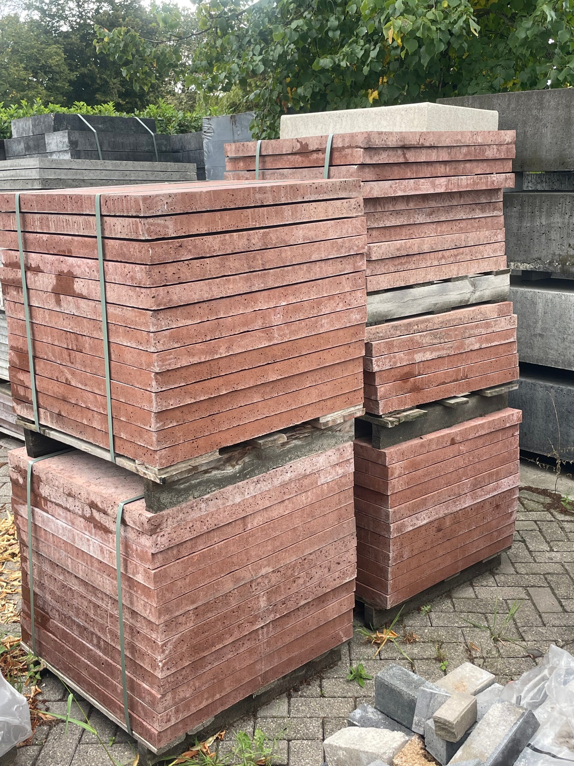 Oud Hollandse tegels 80x80x5cm Roodbruin RESTPARTIJ