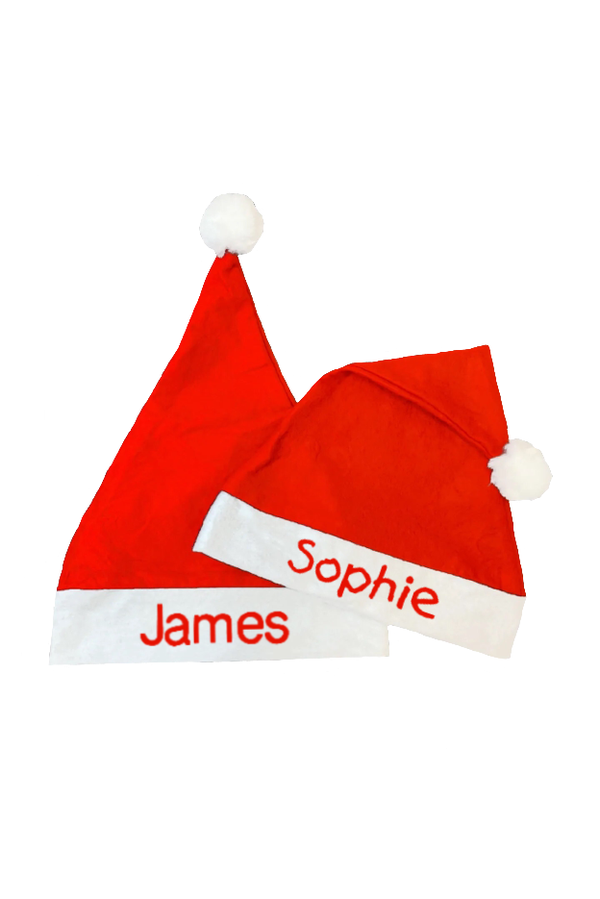 Kerstmuts met geborduurde naam