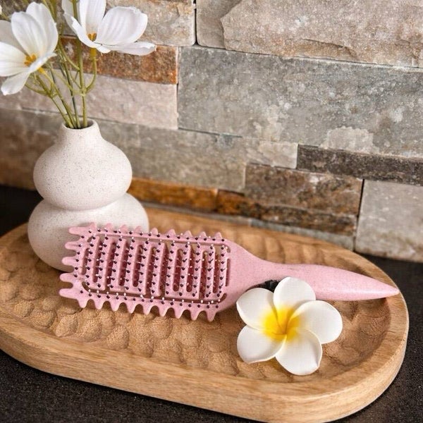 Brosse à cheveux bouclés, brosse de coiffage pour définir les ondulations, peigne et modèle les spirales, réduit les frisottis et améliore la texture des cheveux, unisexe (Rose,violet,noire)