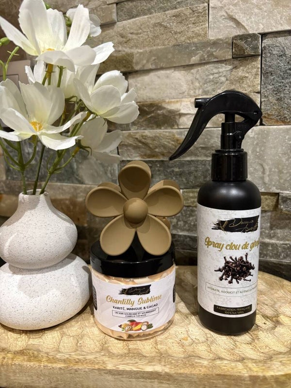 Le Spray Capillaire au Clou de Girofle & Glycérine et la Chantilly Karité Mangue