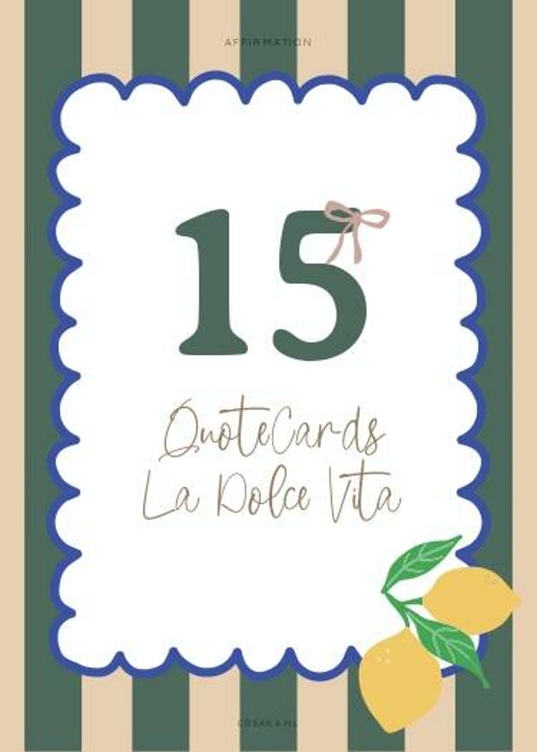 Summer in Italy, la Dolce Vita - quote cards