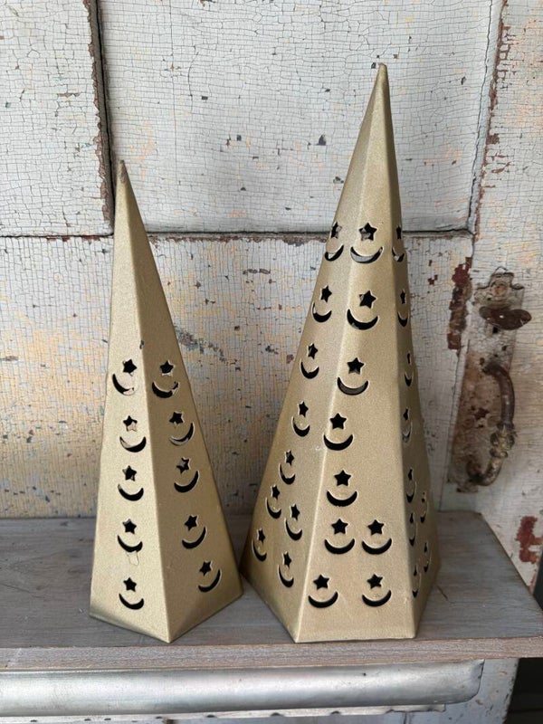 Gold accent trees (set of 2)