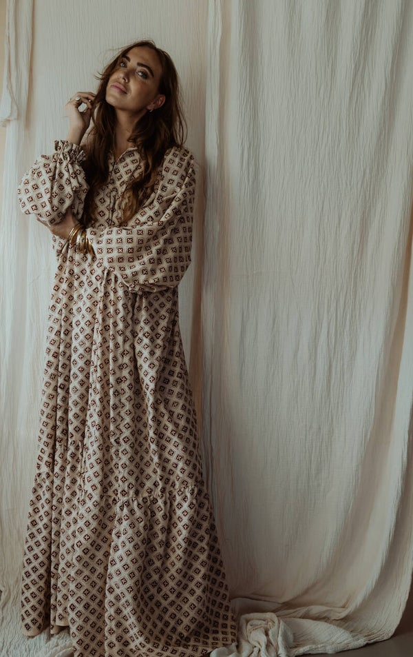 The lilth dress in blockprint