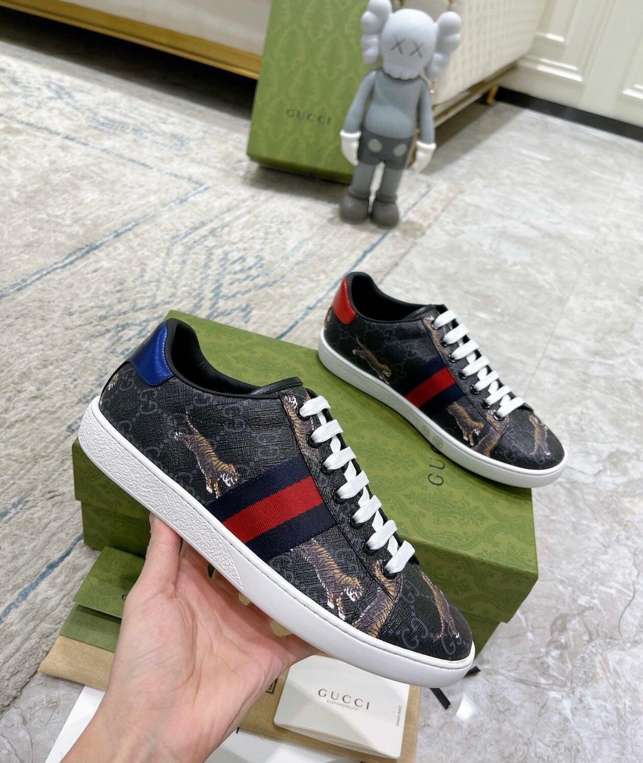 Gucci Ace Schwarz Tieger