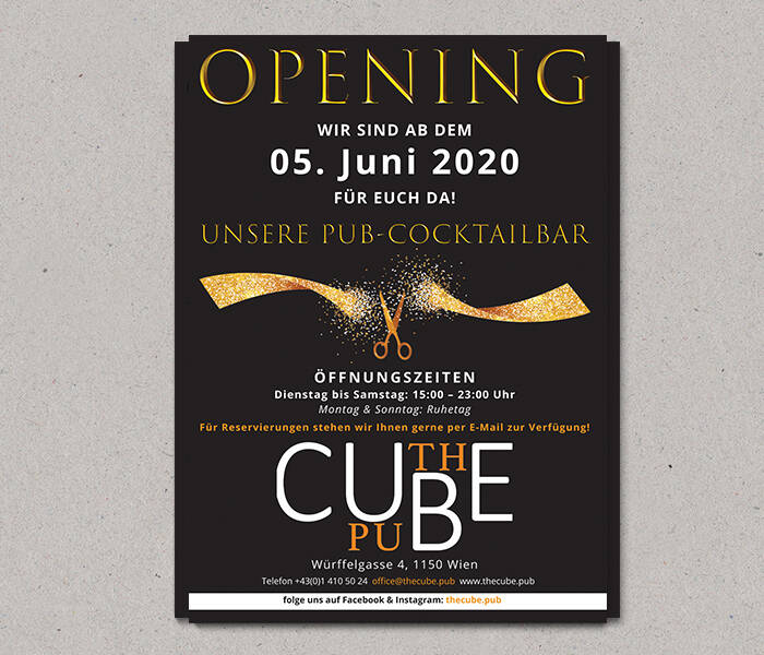 Flyer Cube the Pub 