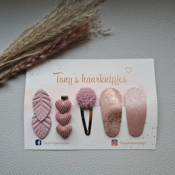 Combi setje roze/paars