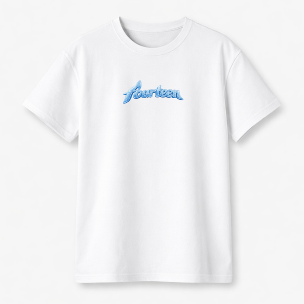 blue wax shirt white