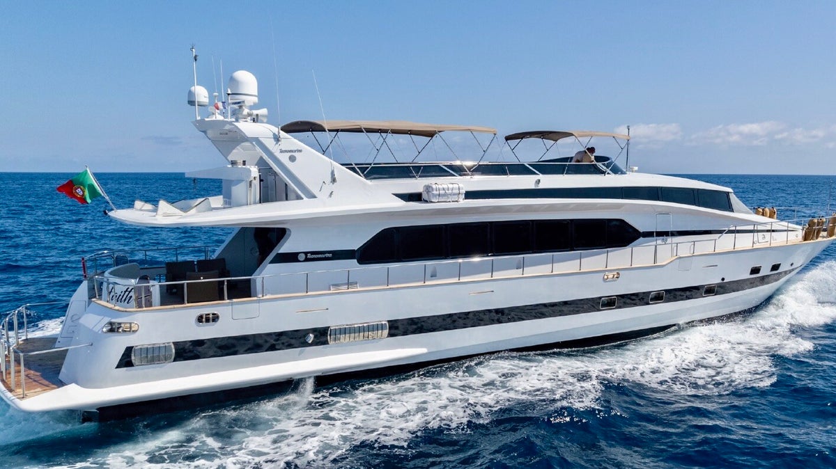 Deck view aboard Faith in Cannes