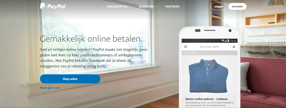 Veilig en verzekerd betalen met retourkosten vergoeding met PayPal.