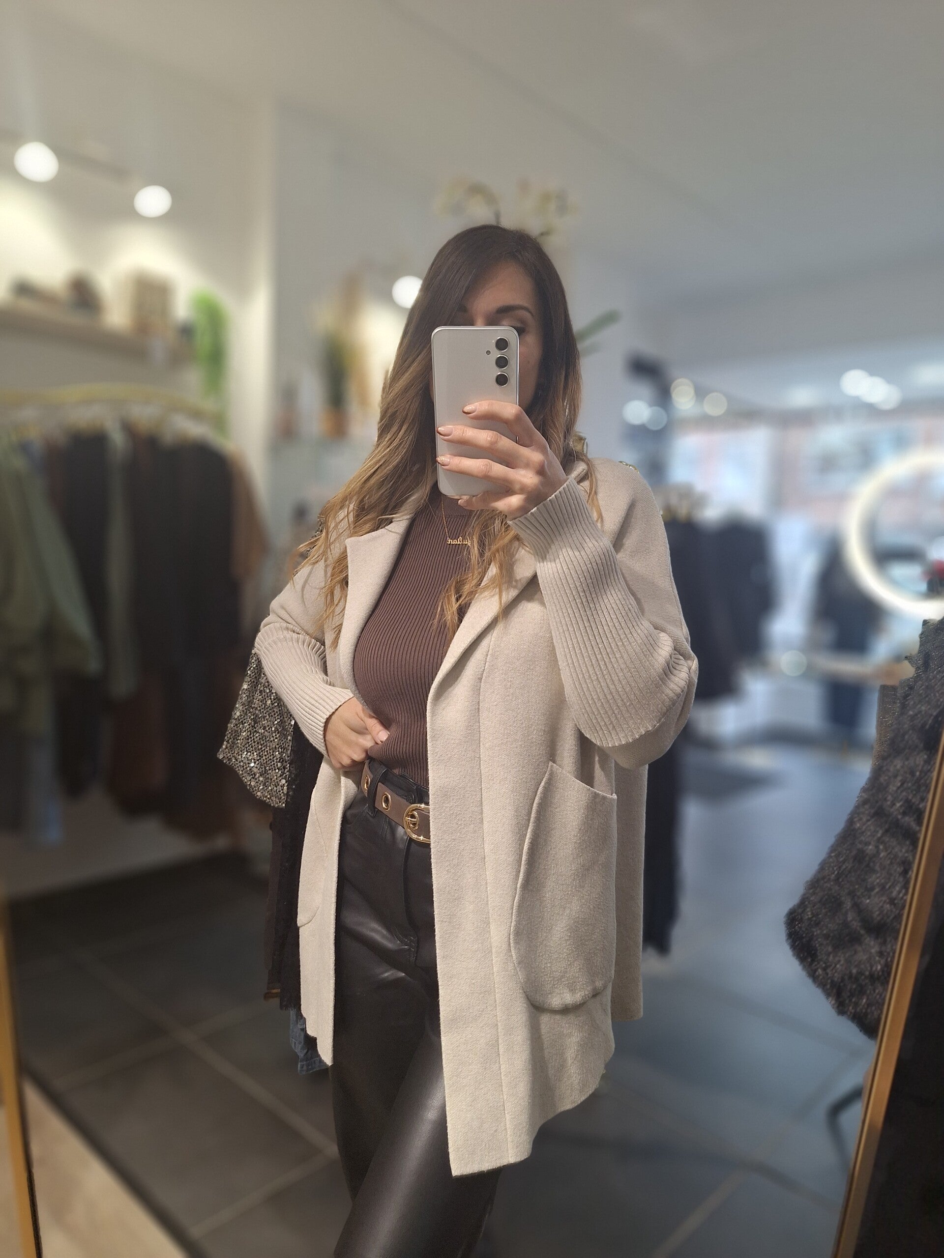 Gilet long beige Rym