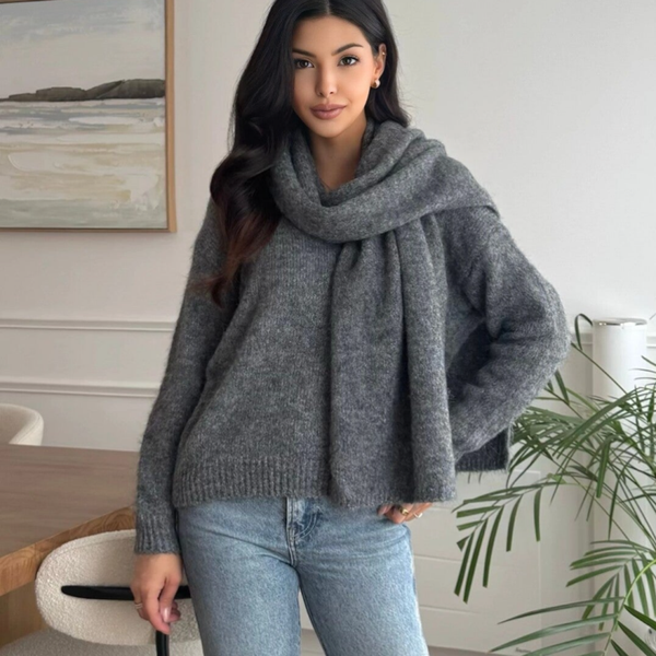 Ensemble pull et écharpe Moon