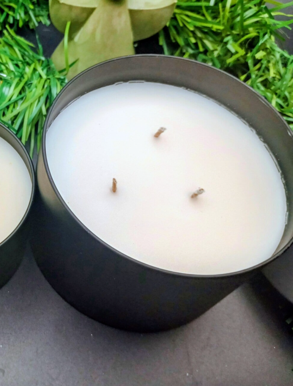 Large Black Tin 14 oz candle