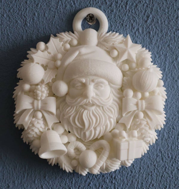 Kerstkrans met kerstman