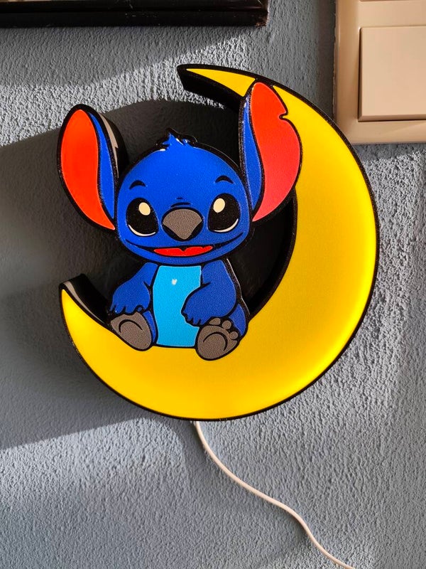 Stitch op de maan lamp