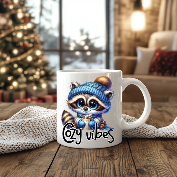 ❄️Baby Racoon with hot Cocoa ❄️