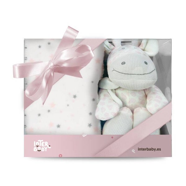 Cadeauset Baby  roze– Knuffel & Deken | Perfect Kraamcadeau