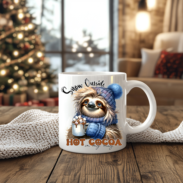 ❄️Cute Sloth with hot Cocoa ❄️