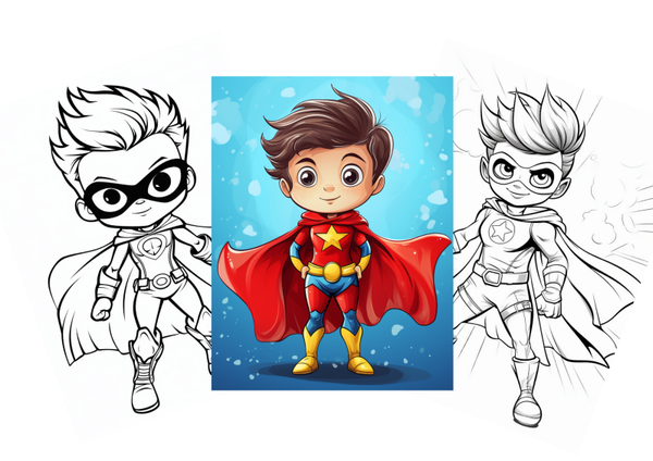 Digitaal Superhero Kleurboek